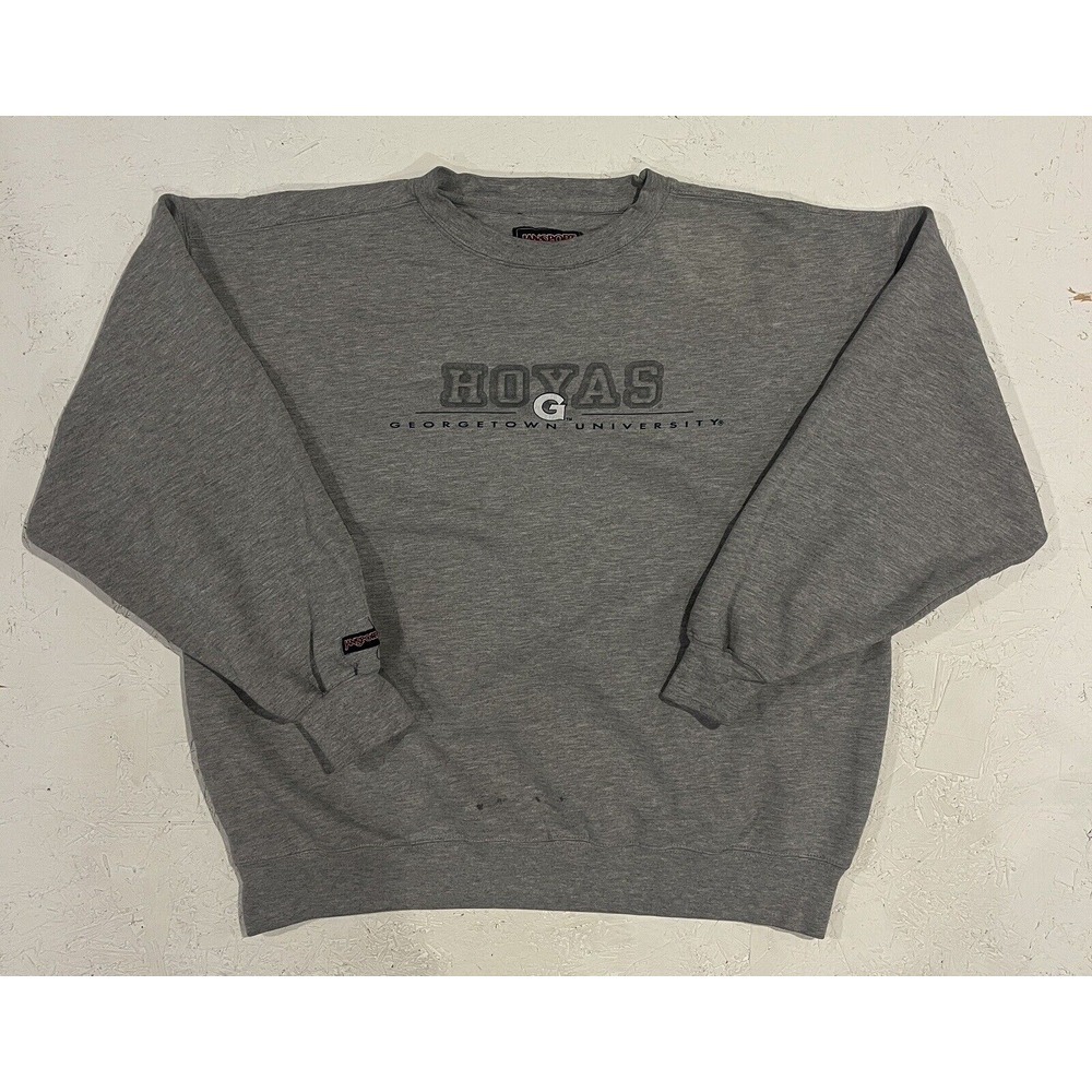 Vintage Georgetown Hoyas Crewneck Sweatshirt JanSport Adult Size Large Gray